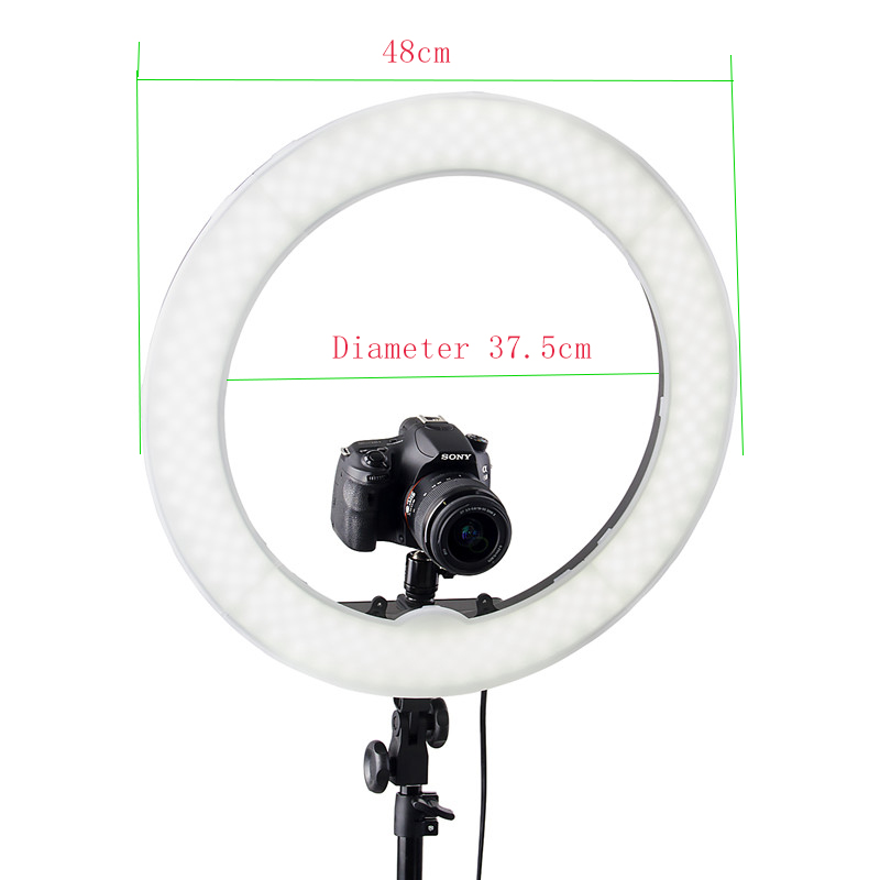 Fosoto 18“RL-18可调光摄影LED环形灯 可用于手机，单反或数码相机