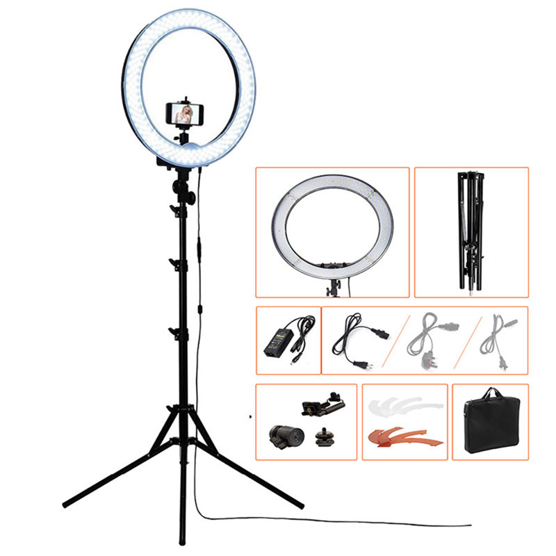 Fosoto 可调光环形灯RL-18 240LED摄影灯ring Light美白补光灯
