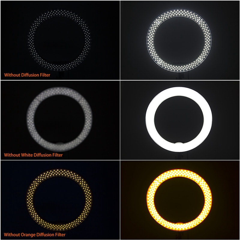 FOSOTO RL-18 LED Ring Light 5500K 55W Photo Studio Light Photography Dimmable Video for Smartphone with Tripod Phone Holder FOSOTO RL-18 LED Ring Light 5500K 55W Photo Studio Light Photography Dimmable Video for Smartphone with Tripod Phone Holder