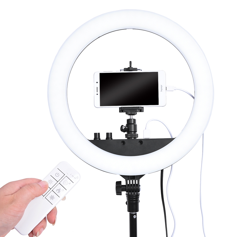 FOSOTO RL-12 240 Camera Photo Studio Phone Video 30W LED Ring Light 3200K-5500K Photography Dimmable Ring Lamp With Tripod FOSOTO RL-12 240 Camera Photo Studio Phone Video 30W LED Ring Light 3200K-5500K Photography Dimmable Ring Lamp With Tripod
