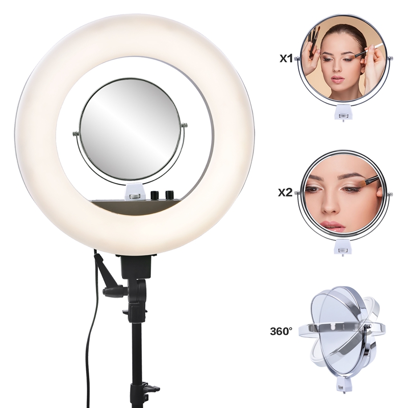 FOSOTO CY-R50L 18inch photographic lighting 480pcs led 3200K-5500K Dimmable 55W Ring Light Lamp FOSOTO CY-R50L 18inch photographic lighting 480pcs led 3200K-5500K Dimmable 55W Ring Light Lamp