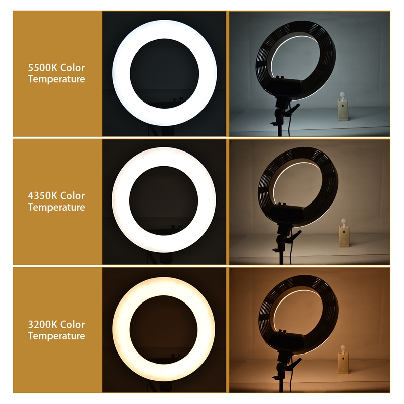 FOSOTO CY-R50L 18inch photographic lighting 480pcs led 3200K-5500K Dimmable 55W Ring Light Lamp FOSOTO CY-R50L 18inch photographic lighting 480pcs led 3200K-5500K Dimmable 55W Ring Light Lamp