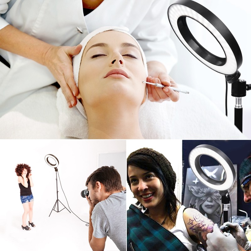 FOSOTO 10 inch / 26cm Photographic Lighting 5500K Dimmable Led Ring Light Lamp for for Video, Portrait, and Product Photography FOSOTO 10 inch / 26cm Photographic Lighting 5500K Dimmable Led Ring Light Lamp for for Video, Portrait, and Product Photography