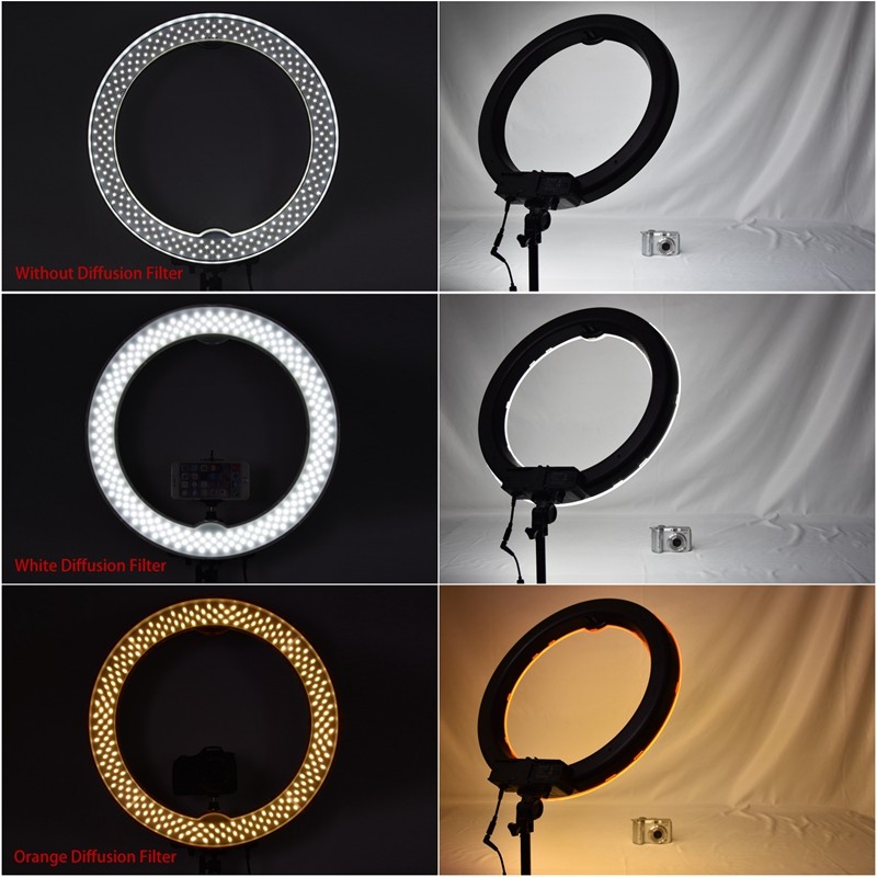 FOSOTO 55W 5500K 240 LED Makeup Photographic Lighting with battery slot for Makeup Camera Phone FOSOTO 55W 5500K 240 LED Makeup Photographic Lighting with battery slot for Makeup Camera Phone