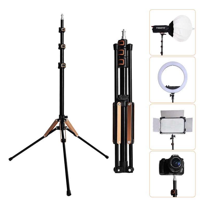 FOSOTO FT-195 Led Light Tripod Stand with 1/4 Screw carry Bag For Photo Studio Photographic Lighting Flash Umbrellas Reflector