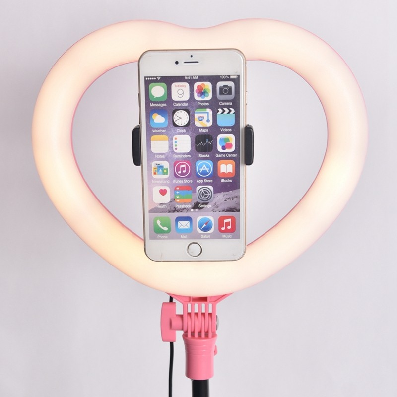 FOSOTO FT-X225 heart-shaped fill light 3200k-5600k beauty makeup light photography selfie ring light with tripod FOSOTO FT-X225 heart-shaped fill light 3200k-5600k beauty makeup light photography selfie ring light with tripod