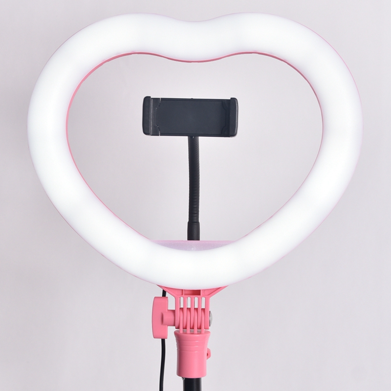 FOSOTO FT-X225 heart-shaped fill light 3200k-5600k beauty makeup light photography selfie ring light with tripod FOSOTO FT-X225 heart-shaped fill light 3200k-5600k beauty makeup light photography selfie ring light with tripod