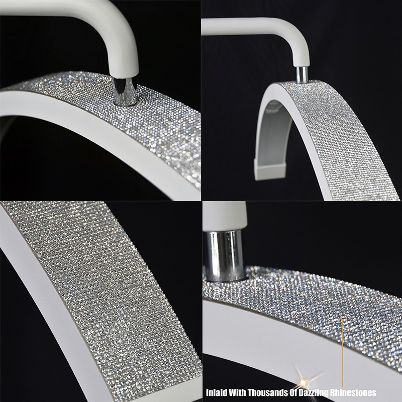 FOSOTO 45W New LED Makeup Diamond Print Light Half Ring Light FOSOTO 45W New LED Makeup Diamond Print Light Half Ring Light