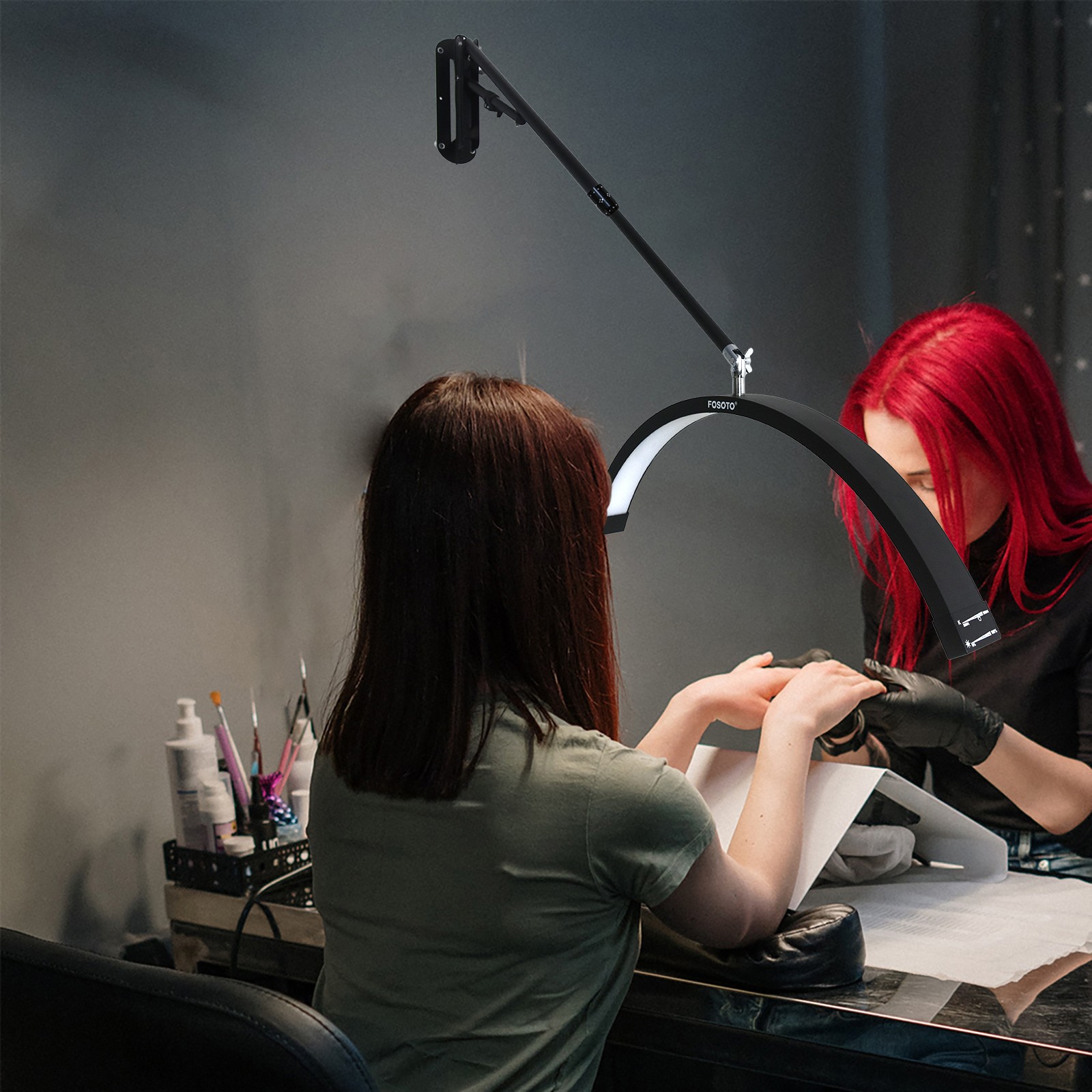 FOSOTO FT-Y18 Professional Wall-Mounted Beauty Light | Space-Saving Nail Tech Lamp FOSOTO FT-Y18 Professional Wall-Mounted Beauty Light | Space-Saving Nail Tech Lamp