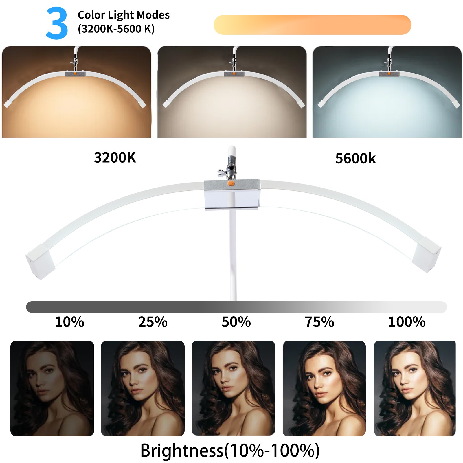 LED Beauty Light with Makeup Mirror for Lash Extensions