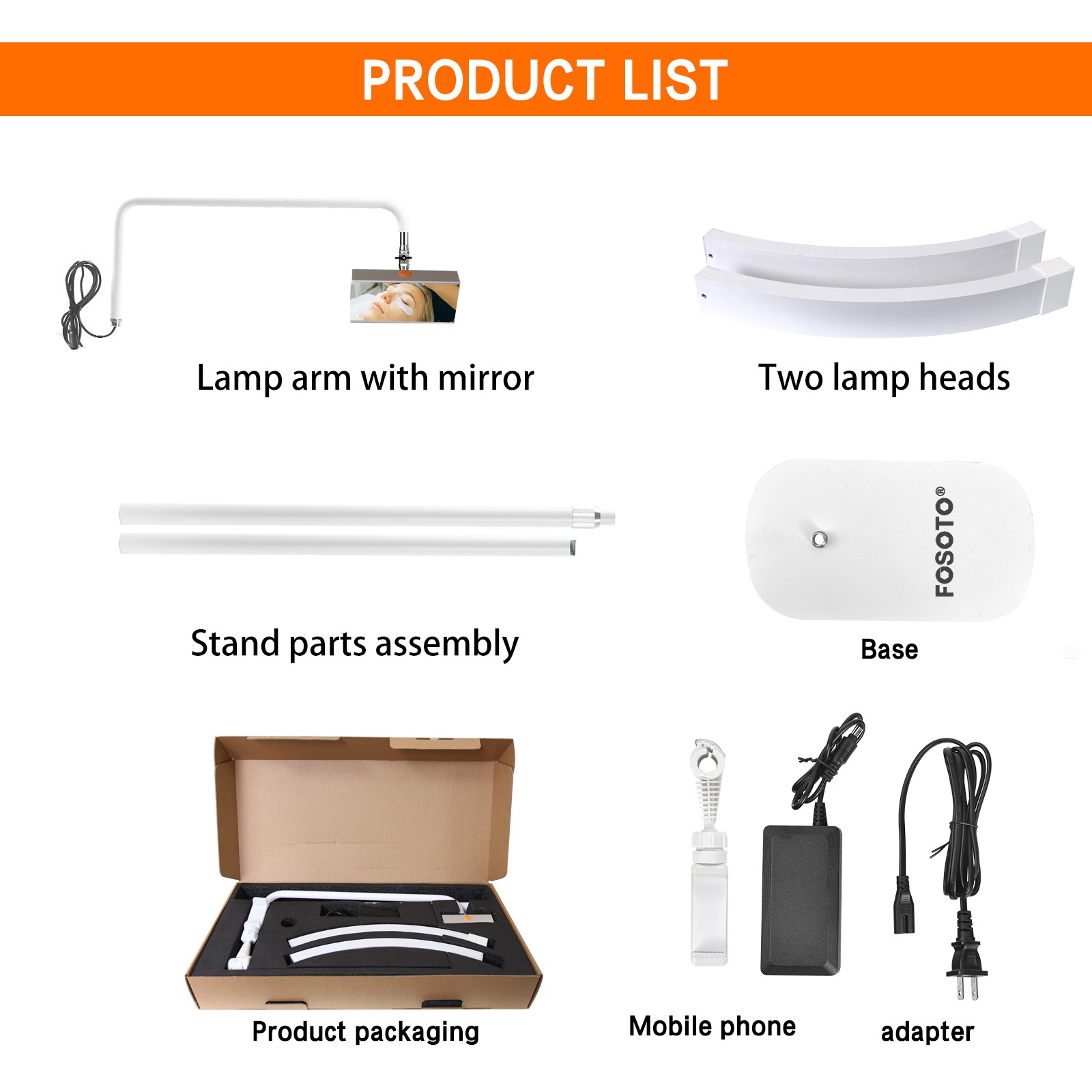 LED Beauty Light with Makeup Mirror for Lash Extensions