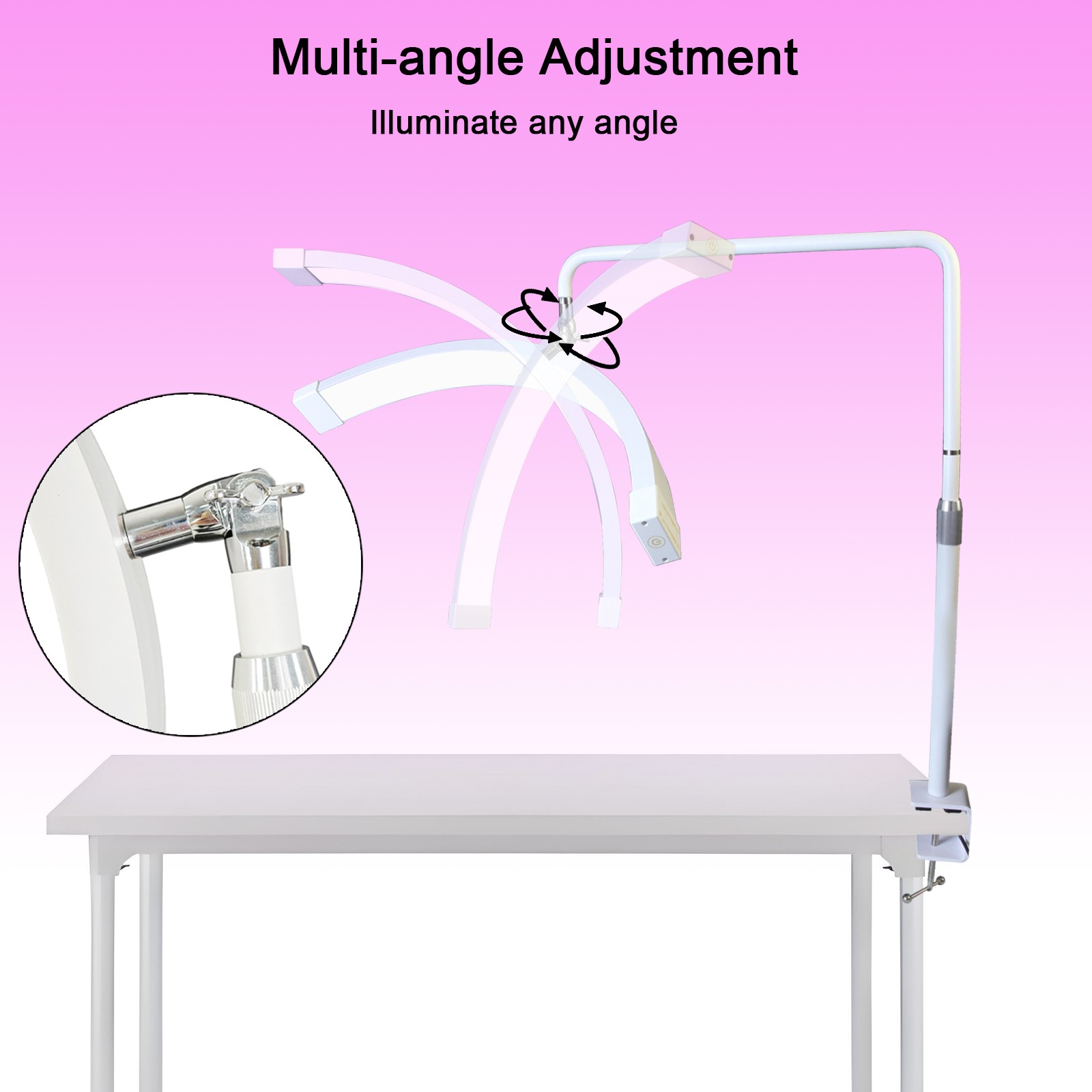 Professional Adjustable Arch LED Nail Lamp with Flexible Rotating Head for Nail Salon Professional Adjustable Arch LED Nail Lamp with Flexible Rotating Head for Nail Salon