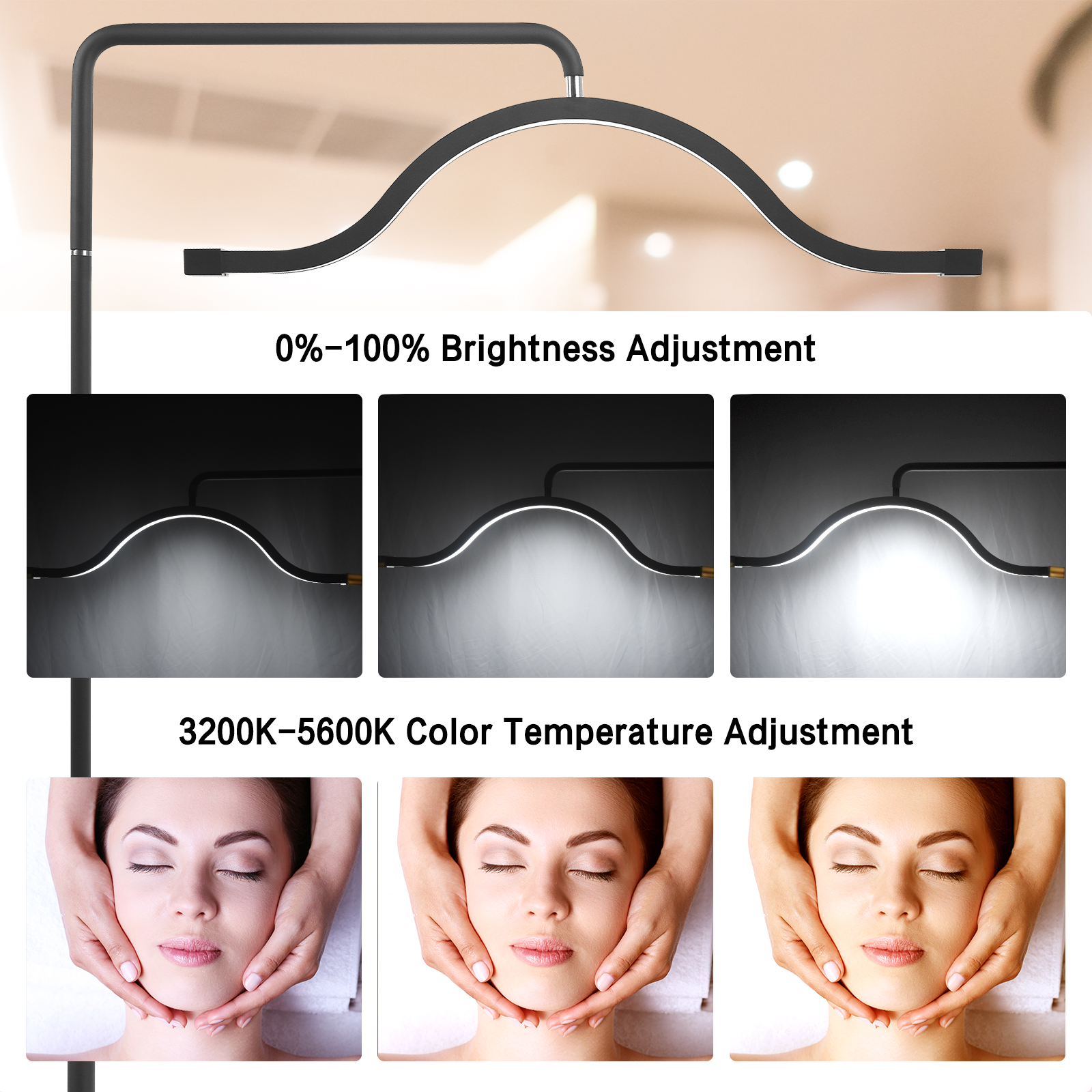 Fosoto 45W pink Cloud Moon Ring Light Led Photography Lash Light Led Video Lash Light With Floor Stand For Beauty Eyelash Tattoo