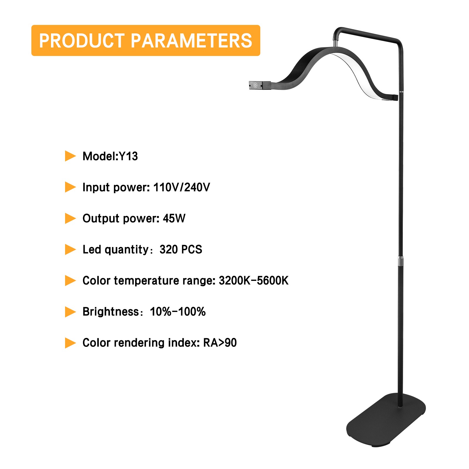 Fosoto FT-Y13-1 Professional LED Cloud Half Moon Lash Light with Phone Holder for Beauty Salon