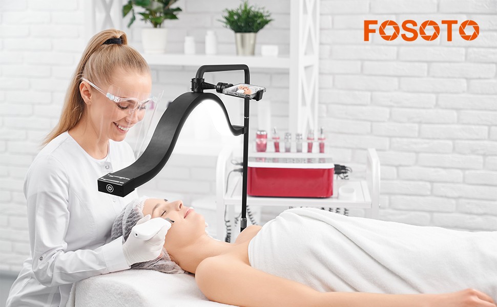 Fosoto FT-Y13-1 Professional LED Cloud Half Moon Lash Light with Phone Holder for Beauty Salon