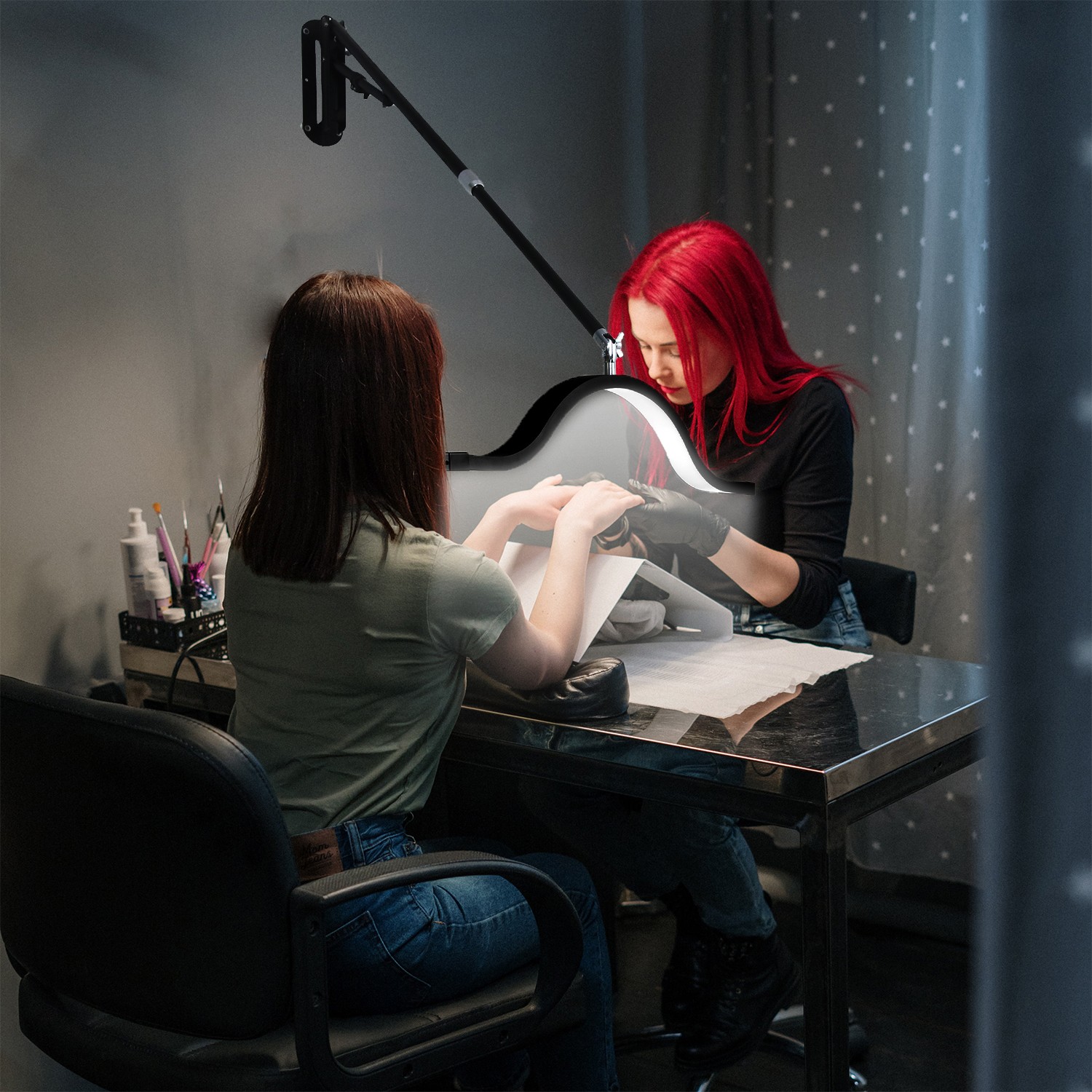 Wall-Mounted Cloud-Shaped Tattoo Light, Space-Saving LED Salon Lamp for Studio
