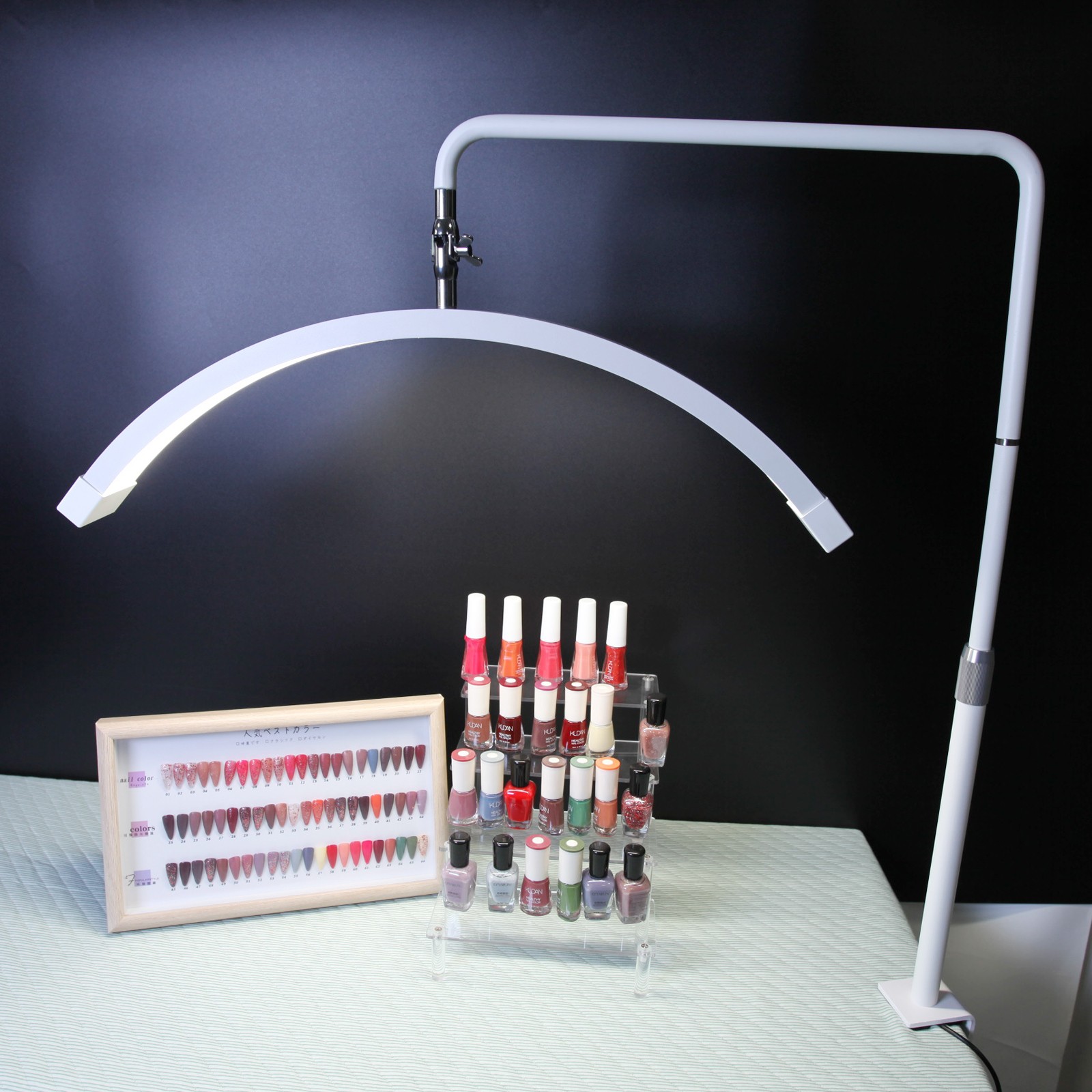 Professional Adjustable Arch LED Nail Lamp with Flexible Rotating Head for Nail Salon & Beauty Workspace
