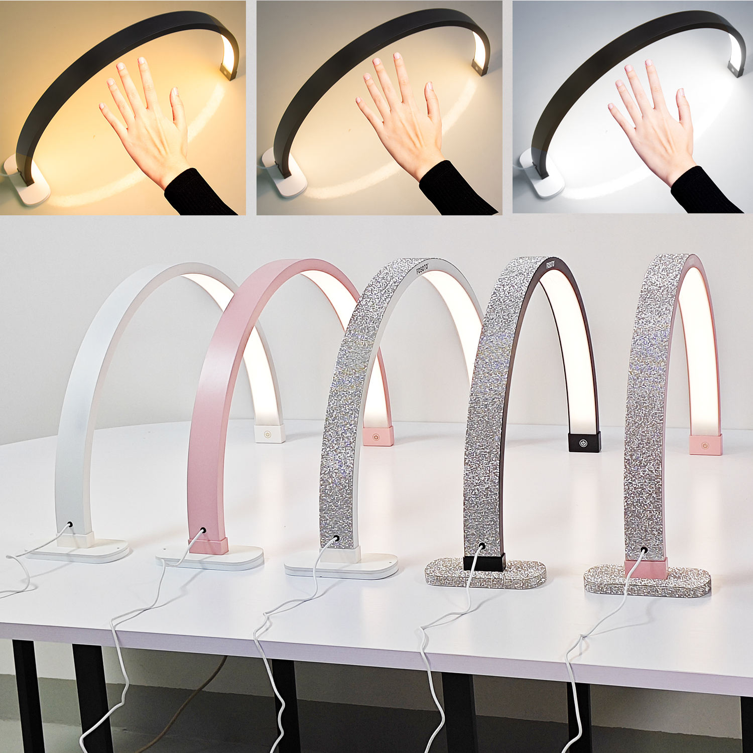 30 inch Diamond Arc Beauty Light Table Nail Lamp Manicure Lamp Moon Light for Nail Art Lash Extension Beauty Salon LED Lamp